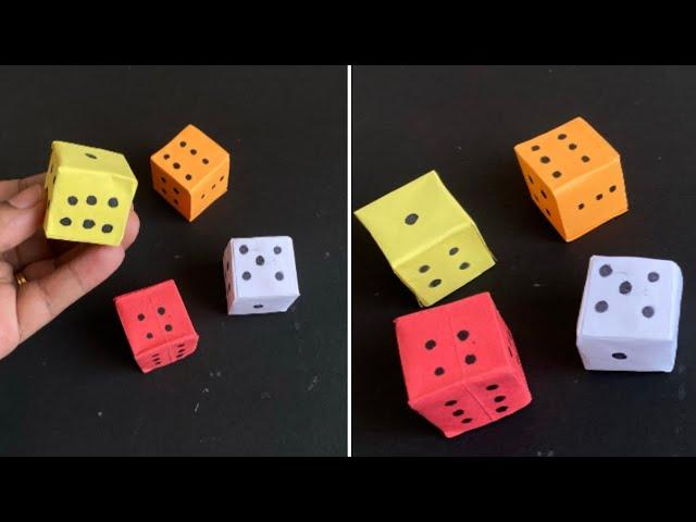 How to make a paper dice using paper/ easy trick to make dice at home diy paper dice (cube)/ #shorts