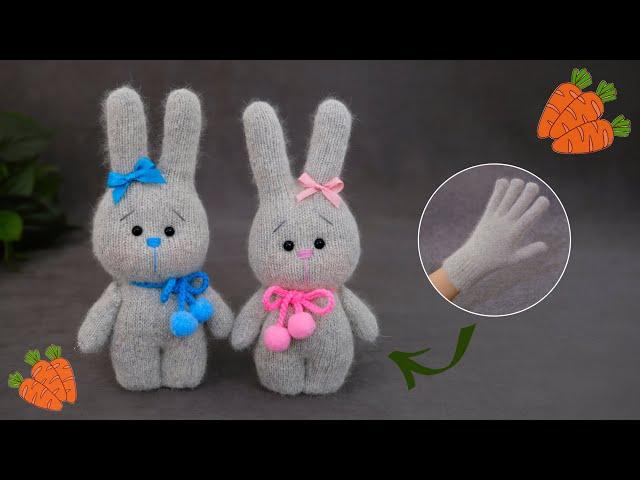 I am sure that you have not sewn such bunnies yetSymbol of 2023 from a gloveEasy and fast