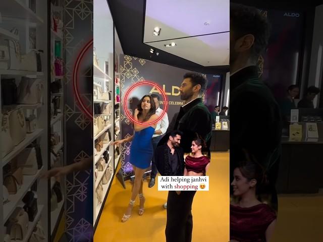 Aditya Roy Kapoor help janhvi for Shopping ️                     #janhvikapoor #shorts #shopping