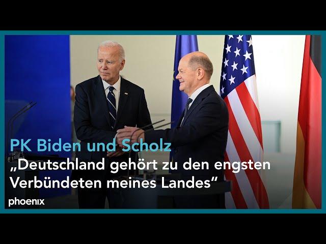 Joe Biden auf Abschiedsbesuch in Berlin: Statements mit Bundeskanzler Scholz | 18.10.2024