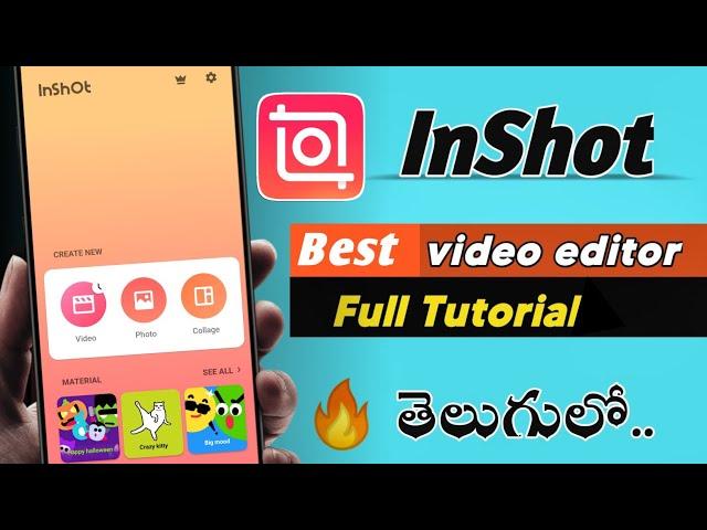 Inshot video editing telugu | Inshot Tutorial for Beginners