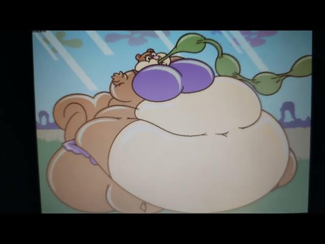 Sandy cheeks weight gain/inflation