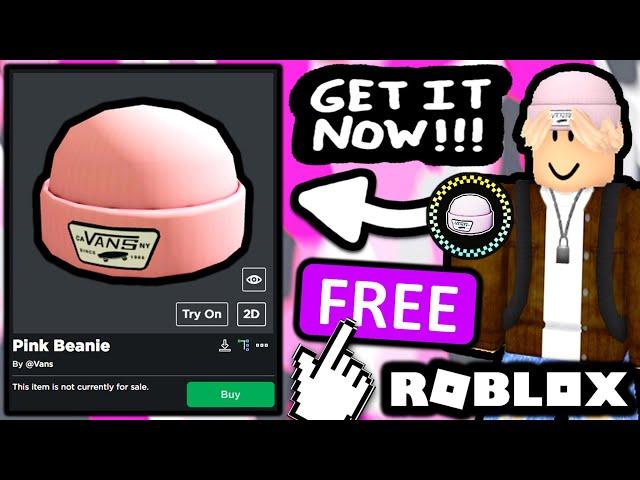 FREE ACCESSORY! HOW TO GET Vans Pink Milford Beanie! VANS WORLD EVENT! (ROBLOX)