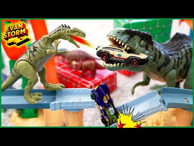 Garage Sale Treasure! Learn To Build Hot Wheels Clash ‘N Crash Jurassic World Playset