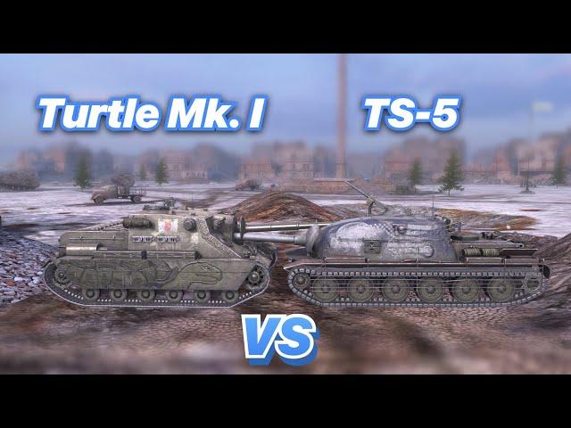 НА ЗАБИВ#101 | ЧЕРЕПАХА против БИЗОНА | Turtle Mk. I vs TS-5 | WoT Blitz | Zlobina Liza