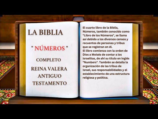 ORIGINAL: LA BIBLIA LIBRO CUARTO DE MOISÉS " NÚMEROS " COMPLETO REINA VALERA ANTIGUO TESTAMENTO