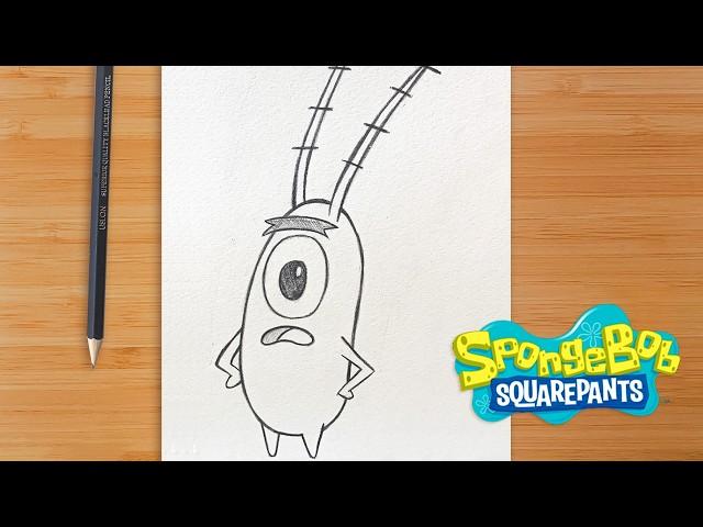 Dibujos Fáciles #01 - Cómo Dibujar a Plankton de Bob Esponja ️