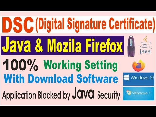 DSC Digital signature certificate java mozila setting problems /java not working in Mozilla Firefox