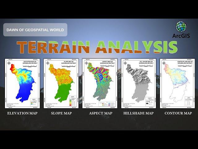 Terrain Analysis in ArcMap | Slope, Aspect, Hillshade, Contour from DEM Data