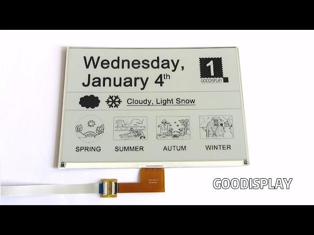 11.6 inch large size e-paper display black and white from Good Display