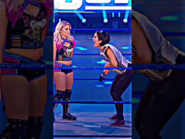 Alexa bliss showing levels to sasha banks and Bayley  #shorts #wwe #trending