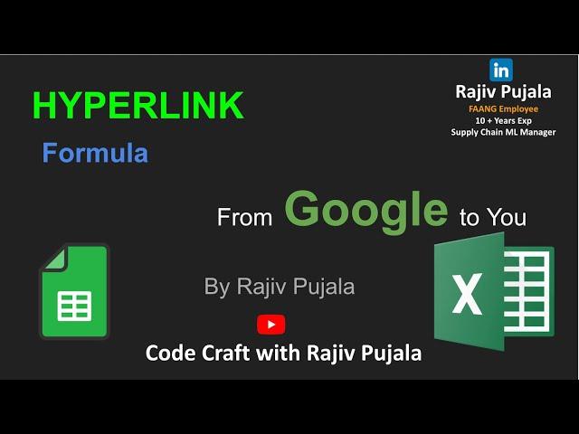 78. HYPERLINK Function in Excel & Google Sheets | Simplified by a Googler