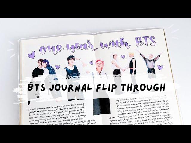 my one-year BTS journal flip through | it’s my first armyversary!!