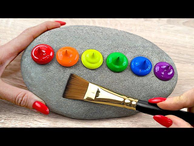 ️ Love Story How to Paint | Easy Stone Satisfying Acrylic Painting