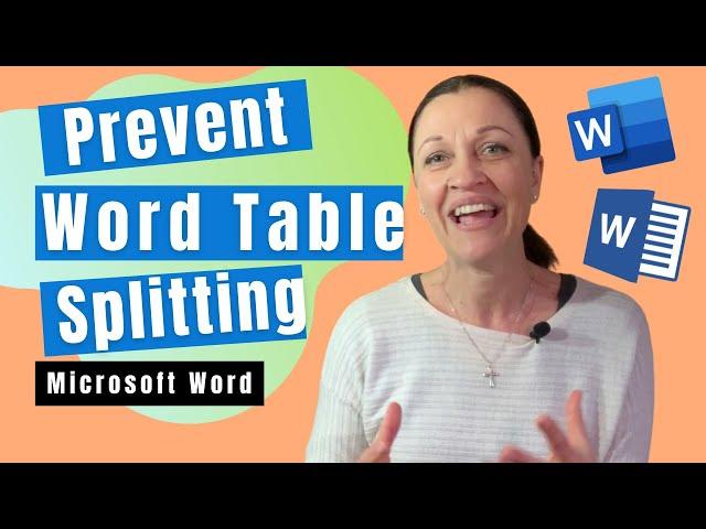 Word Table Do Not Split Across Pages (2 Quick Fixes)