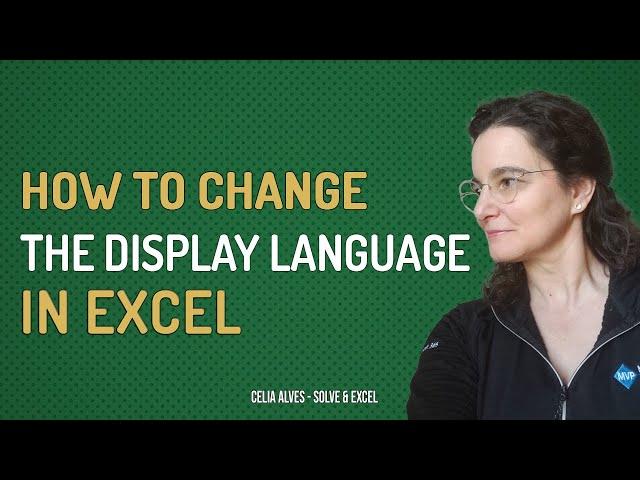 How to change the display language in Excel