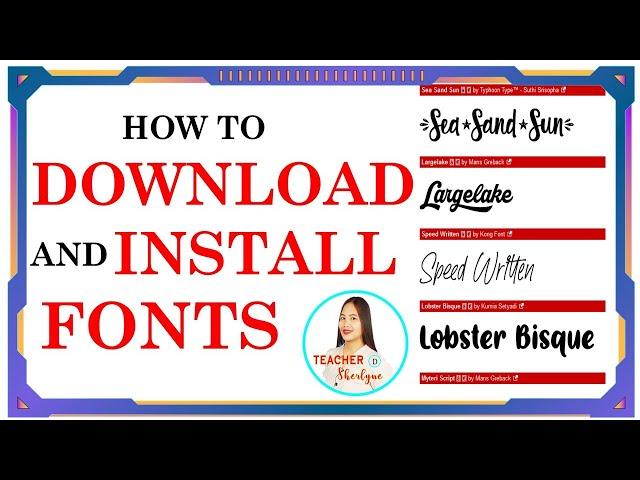 How to Download and Install Free Fonts for your Computer