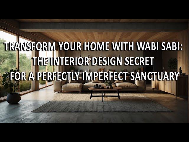 Transform Your Home with Wabi Sabi: The Interior Design Secret for a Perfectly Imperfect Sanctuary.