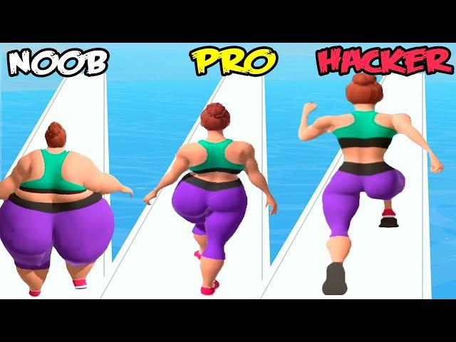 NOOB vs PRO vs HACKER in Fat 2 Fit!