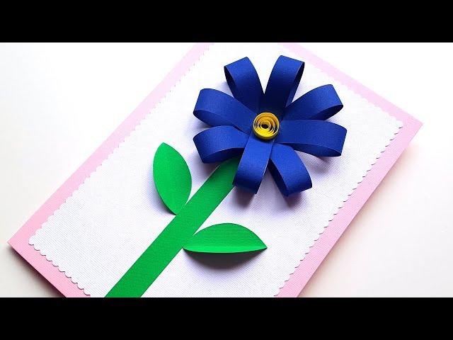 3D Mother's Day card, March 8 DIY, colored paper application, gift for mom