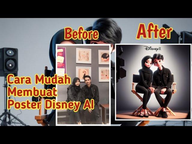 CARA MUDAH MEMBUAT POSTER DISNEY AI ||BING IMAGE CREATOR