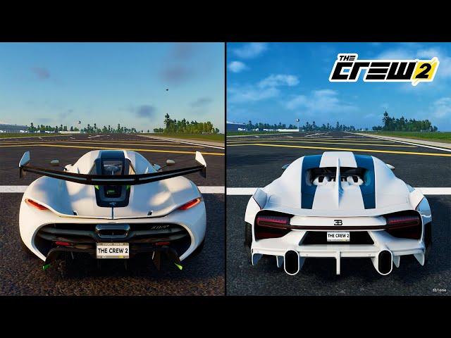 The Crew 2 | Koenigsegg Jesko 2020 v Bugatti Chiron Super Sport 300+ Divine Edition 2019 Comparison