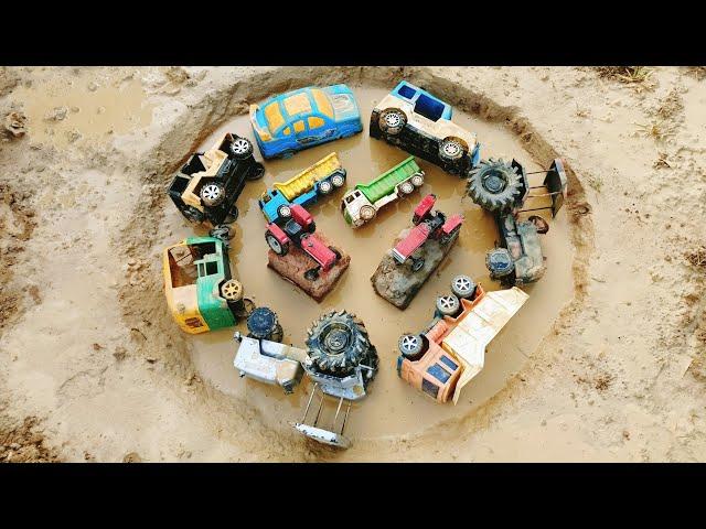 Toys Slipped And Fell Into Water & Helicopter | Tractor | JCB | Gadi Wala Video | Parth Kids