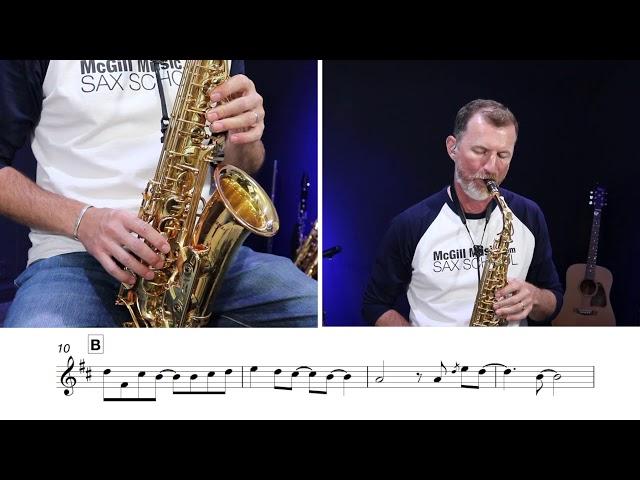 Your Latest Trick sax solo in an EASY key for alto saxophone