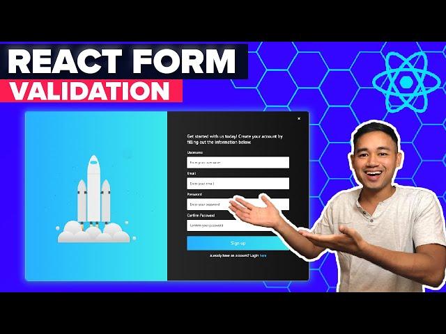 React Form Validation Using Custom Hooks Tutorial - Beginner React JS Project