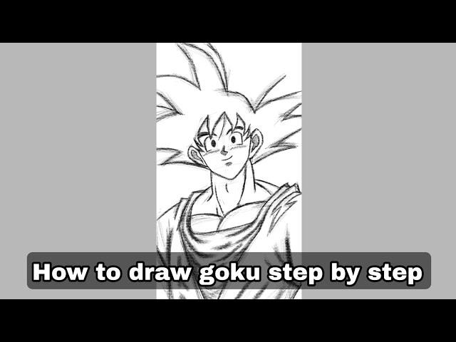 how to draw goku step by step