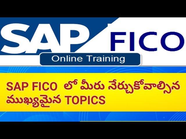 Main Contents in SAP FICO  for beginners