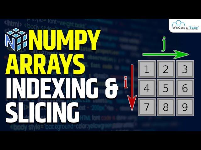 Explain Indexing and Slicing In NumPy Arrays in Python | Machine Learning Tutorials