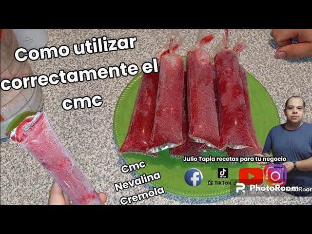 Como utilizar correctamente el cmc en tus Boli o helados como se compra y cual es su función