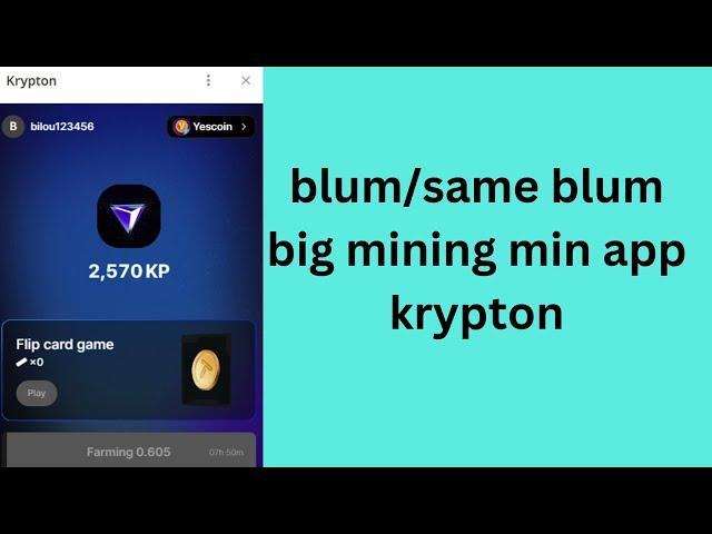 blum /same blum big mining min app krypton