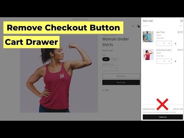 Remove Checkout Button on Cart Drawer in Shopify Store