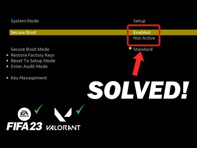 Secure Boot Enabled but NOT Active in BIOS - Easy Fix!