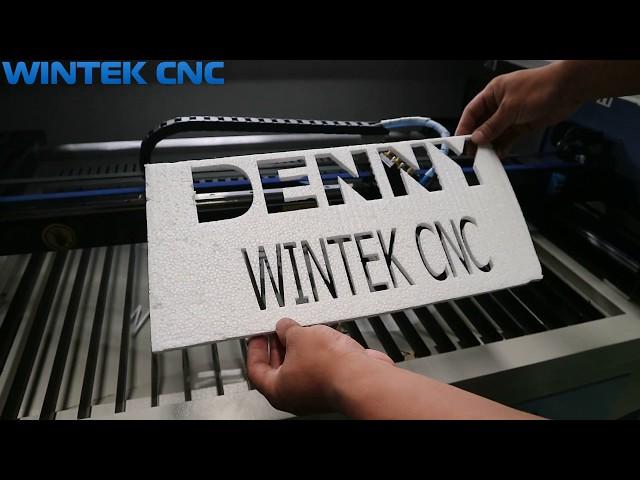 Foam laser cutting by Wintek CNC Laser machine