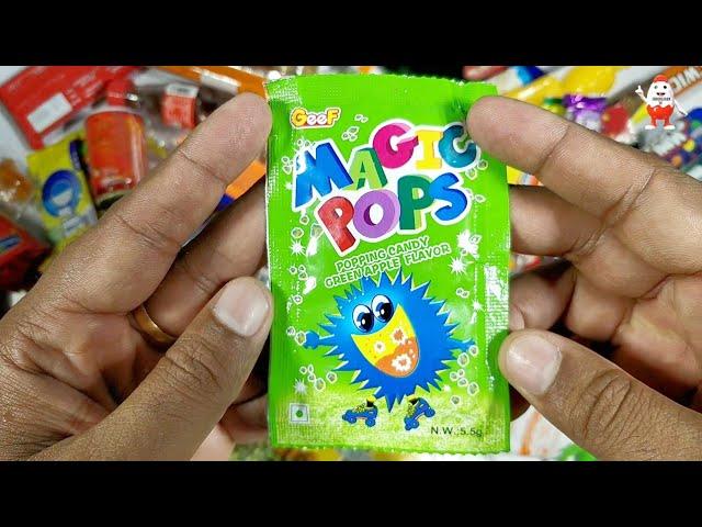 Magic Pops Popping Candy, Green flavour, Asmr.