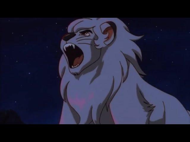 LEO THE WHITE LION ROARING  