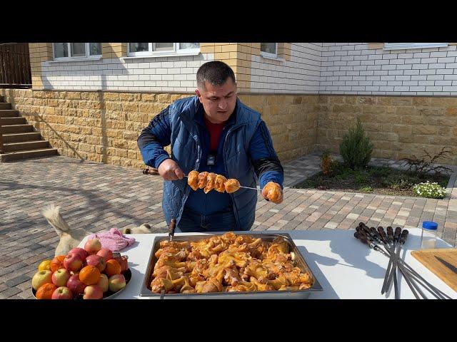 How to fry chicken legs tasty and juicy, chicken recipes, chicken skewers