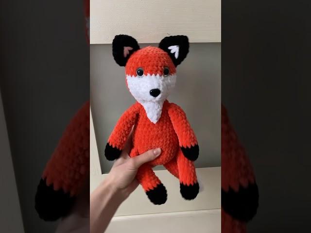 Лисичка лиса вязаная крючком fox crochet