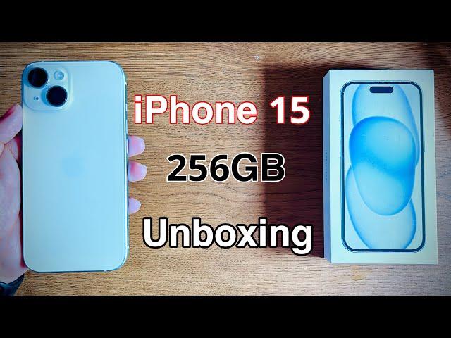 iPhone 15 Blue 256GB Unboxing In 2024..!