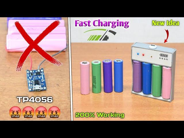 How to Make a Lithium-ion Battery FAST Charger - 200% Working | 18650 Battery Fast Charger