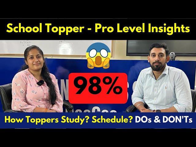 How She scored 98% in boards Class 12  ? Topper's Strategies | Tips | Motivation | Must Watch 