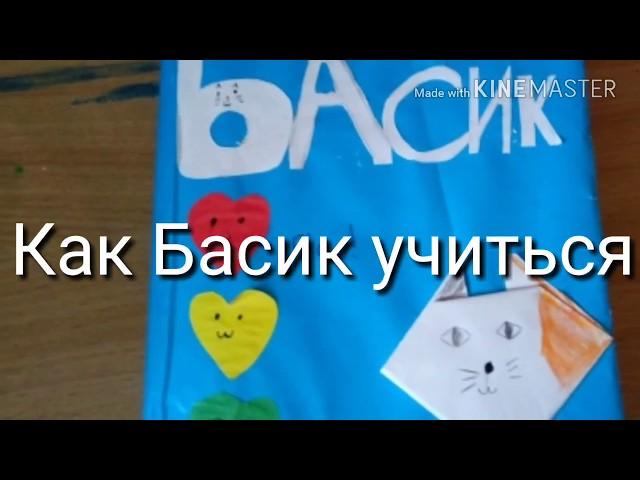 Басик занимается по своей книжке развевайке