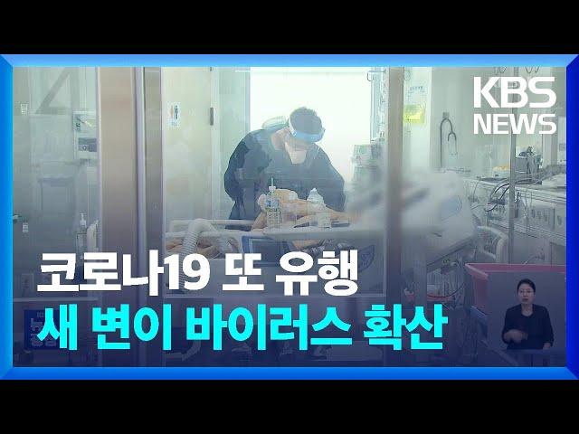 여름철 코로나19 재유행…입원환자 한 달 새 5배 이상 ↑ / KBS  2024.08.02.