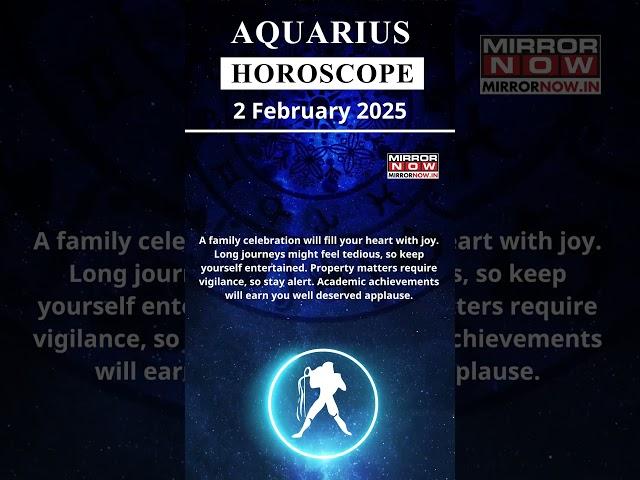 Aquarius Horoscope | 2 Feb Zodiac | Astrology & Prediction of the Day | #Short #Rashifal #horoscope