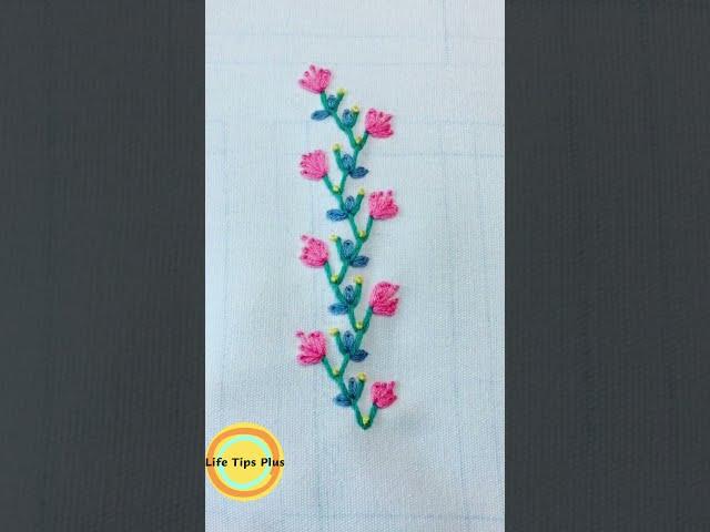 Hand Embroidery: 2 Flower.Amazing Embroidery Stitches For Beginners /Guide to Sewing. #shorts