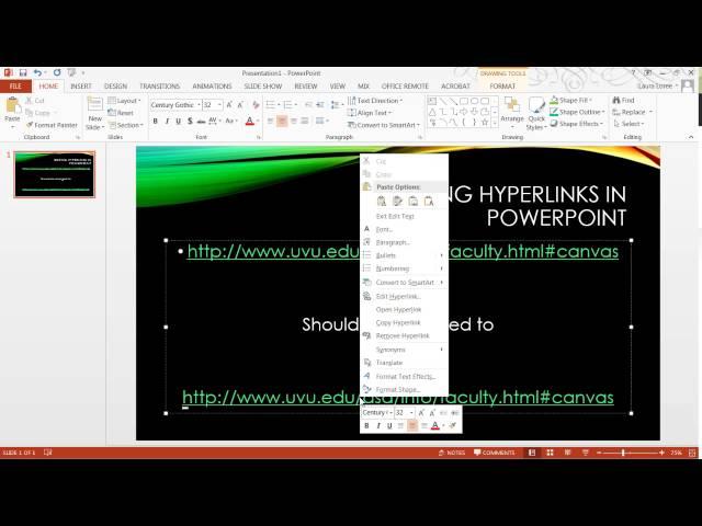 Editing Hyperlinks in PowerPoint