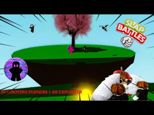 DEMOLISHING an EXPLOITER AND TEAMERS + Getting 250 Killstreak! | Roblox Slap Battles Killstreak Only